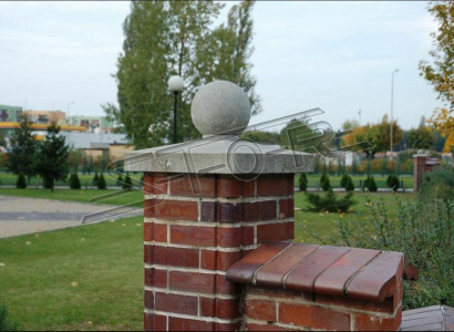 Garden Wall Fence Pillars Crown Decoration Masonry Crowns Gray Round Figure